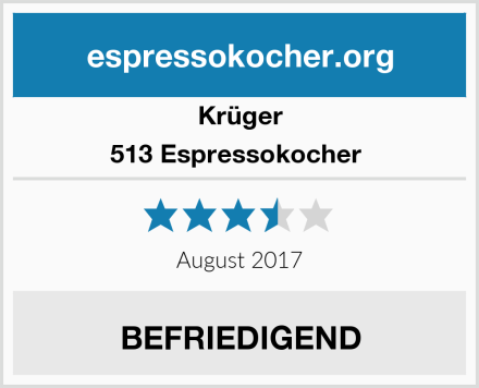 Krüger 513 Espressokocher  Test
