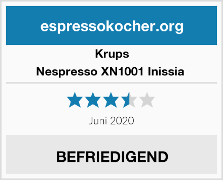 Krups Nespresso XN1001 Inissia  Test