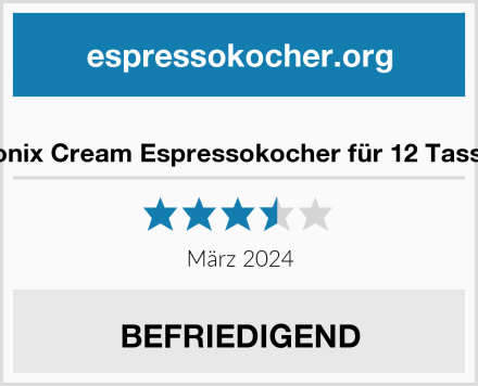  Monix Cream Espressokocher für 12 Tassen Test