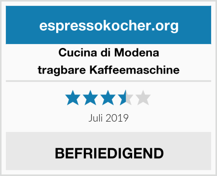 Cucina di Modena tragbare Kaffeemaschine Test