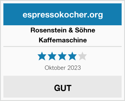 Rosenstein & Söhne Kaffemaschine Test