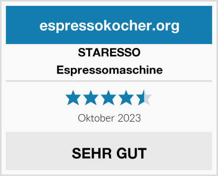 STARESSO Espressomaschine Test